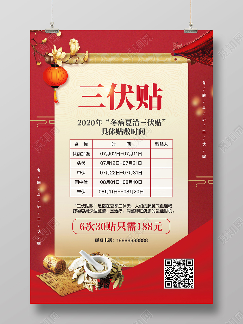 4、北京同仁堂三伏貼價格